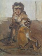 Cornelis Jan Mension (1882-1950) - Aapjes, Antiek en Kunst, Kunst | Schilderijen | Klassiek