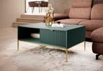 Meubella salontafel Navil groen goud 104 cm, Huis en Inrichting, Tafels | Salontafels, Verzenden, Nieuw, 50 tot 100 cm, Minder dan 50 cm