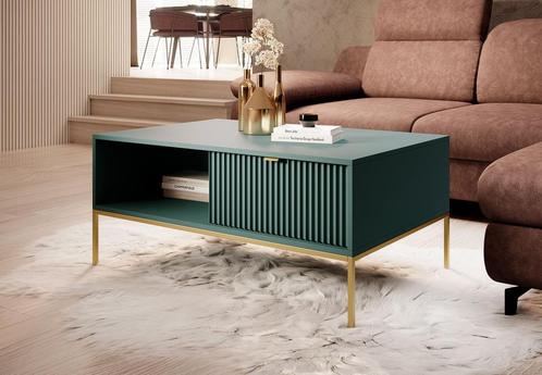 Meubella salontafel Navil groen goud 104 cm, Huis en Inrichting, Tafels | Salontafels, Nieuw, 50 tot 100 cm, Minder dan 50 cm