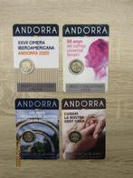 Andorra. 2 Euro 2020/2021 BU (4 verschillende) in Coincards, Timbres & Monnaies, Monnaies | Europe | Monnaies euro