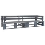 vidaXL Tuinbank 2-zits pallet hout grijs, Tuin en Terras, Verzenden, Nieuw