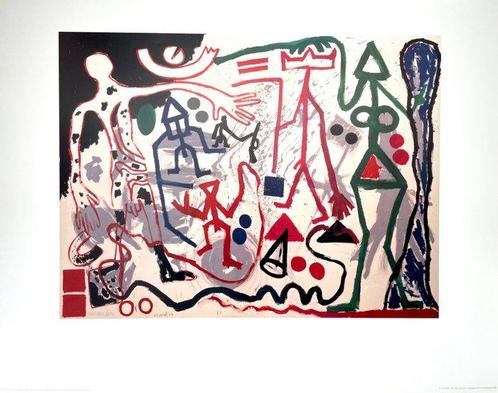 A.R. Penck - TEN X DEN X ZEN (1)- Offset Lithography -, Antiek en Kunst, Antiek | Meubels | Stoelen en Sofa's