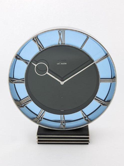 Tafelklok - LeCoultre -   Metaal en glas - 1960-1970, Antiek en Kunst, Antiek | Klokken