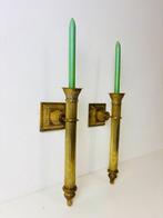 Kaars wandlamp (2) - Paar Antieke muurtorchères neoklassiek, Antiek en Kunst