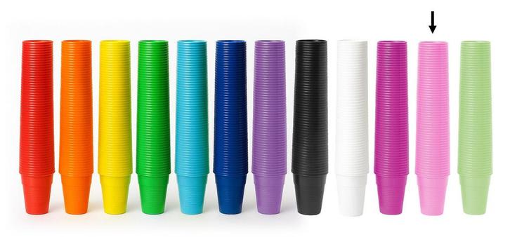 Set van 100 gekleurde feestbekers (licht roze), Bricolage & Construction, Outillage | Autres Machines, Envoi