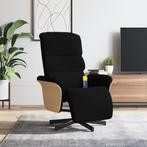 vidaXL Massagestoel verstelbaar met voetensteun stof zwart, Huis en Inrichting, Fauteuils, Verzenden, Nieuw
