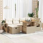 vidaXL Salon de jardin avec coussins 8 pcs beige rÃ©sine, Verzenden, Salons de jardin