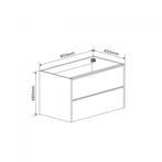 Florence Onderkast Liverpool 80cm Steen, Huis en Inrichting, Badkamer | Badkamermeubels, Ophalen of Verzenden, Nieuw