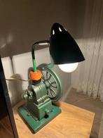 Tafellamp - Metaal, Hout, Glas - Industriële vintage stijl, Antiek en Kunst