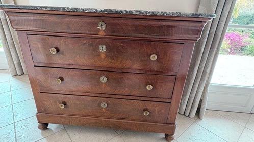 Ladekast - Mahonie - Commode Louis Philippe, Antiek en Kunst, Antiek | Overige Antiek