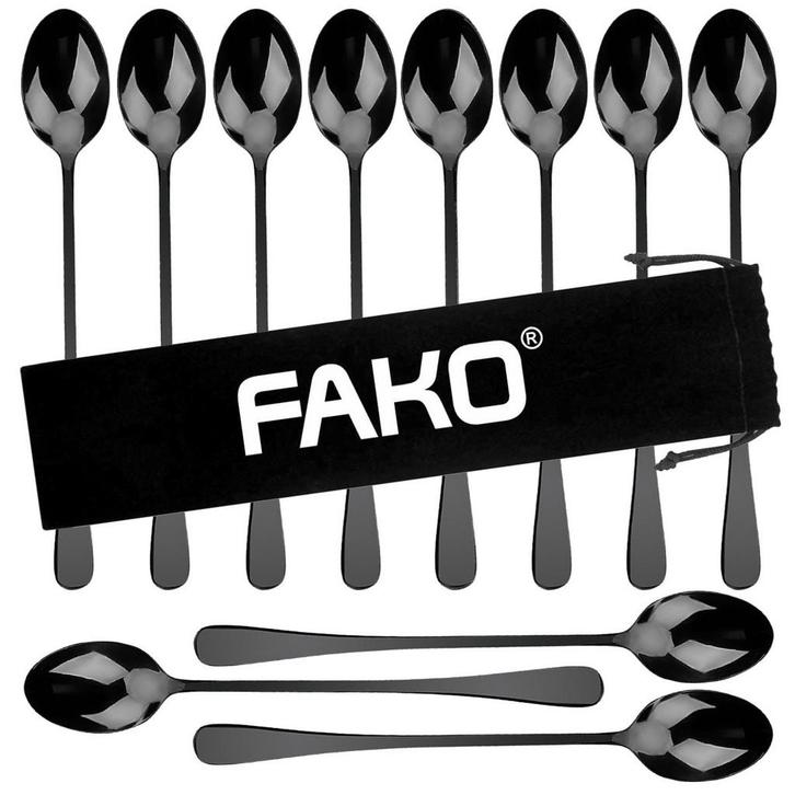 Fako Bijoux - 12 Lange Lepels - Latte Macchiato - Longdrink, Huis en Inrichting, Keuken | Bestek, Verzenden