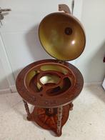 Globe bar - Hout, pasta, Verguld messing - Wereldbol, Antiek en Kunst