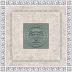 VERSACE Rosone Bianco / Platino 120x120 DECORTEGEL /, Nieuw, Ophalen of Verzenden