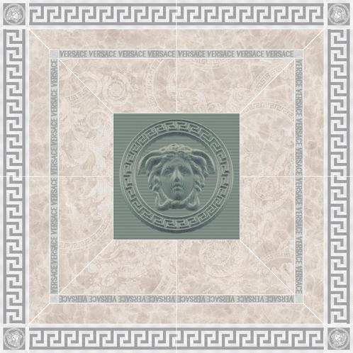 VERSACE Rosone Bianco / Platino 120x120 DECORTEGEL /, Bricolage & Construction, Dalles & Carrelages, Enlèvement ou Envoi