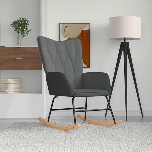 vidaXL Schommelstoel stof donkergrijs, Huis en Inrichting, Stoelen, Nieuw, Verzenden
