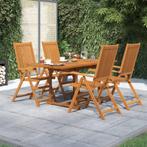 vidaXL 5-delige Tuinset massief acaciahout, Tuin en Terras, Tuinsets en Loungesets, Verzenden, Nieuw, Tuinset