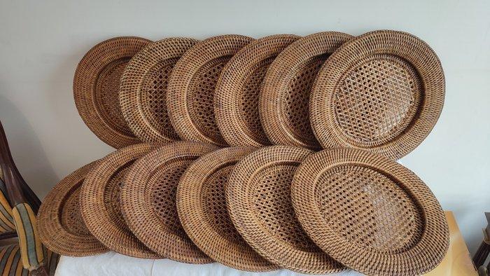 Flamant - Onderbord - Bamboe, canework, wilgentenen - Set, Antiek en Kunst, Curiosa en Brocante