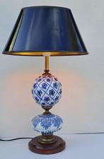 Tafellamp - Keramiek, Messing, Hout - Vintage tafellamp