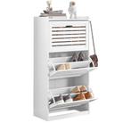 2dekans | SoBuy FSR119-W Schoenenkast met 3 lades - 55 x 30, Ophalen of Verzenden, Nieuw