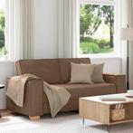 vidaXL 2-zitsbank Bruin 140 cm Stof, Huis en Inrichting, Zetels | Zetels, Verzenden, Nieuw