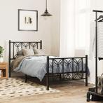 vidaXL Bedframe met hoofd- en voeteneinde metaal zwart, Huis en Inrichting, Slaapkamer | Bedden, Verzenden, Nieuw