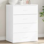 vidaXL Dressoir 60x39x80 cm bewerkt hout wit, Verzenden, Nieuw