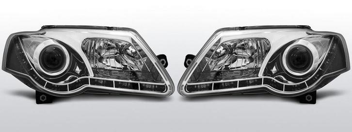 Koplampen LED DRL | Volkswagen Passat B6 2005-2010 | met ver, Auto-onderdelen, Verlichting, Nieuw, Volkswagen, Verzenden