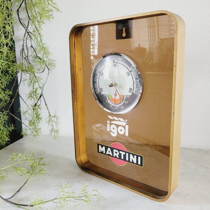 Martini Vermouth Reclamebord met Barometer 1960 -, Antiek en Kunst, Antiek | Wandborden en Tegels