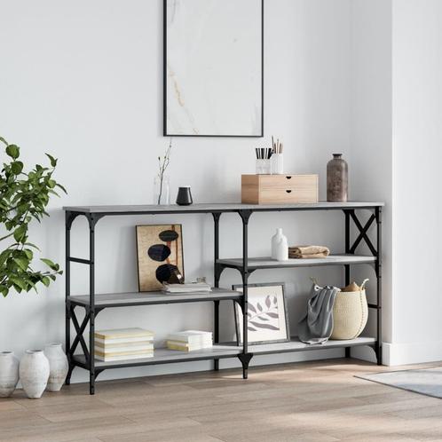 vidaXL Wandtafel 150x29x76,5 cm bewerkt hout grijs sonoma, Huis en Inrichting, Tafels | Bijzettafels, Nieuw, Verzenden
