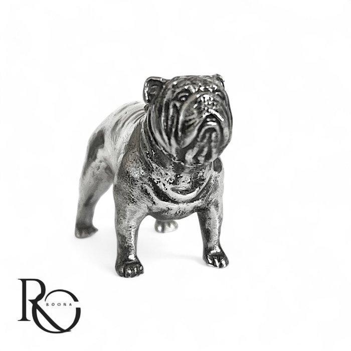 Miniatuur figuur - -No Reserve- Massief zilveren Bulldog, Antiek en Kunst, Antiek | Zilver en Goud