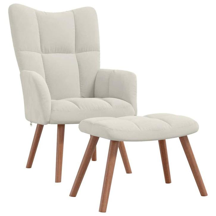 Relaxstoel Fluweel Creme | Retour Deal | 55% Korting!, Huis en Inrichting, Fauteuils, 50 tot 75 cm, Minder dan 75 cm, Nieuw, Verzenden