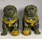 Grote set foo dogs 26 cm / 12 kg - Brons - China - Eind 20e