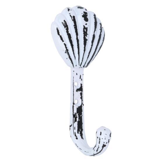 Kapstokhaak schelp klassiek wit, Maison & Meubles, Accessoires pour la Maison | Portemanteaux