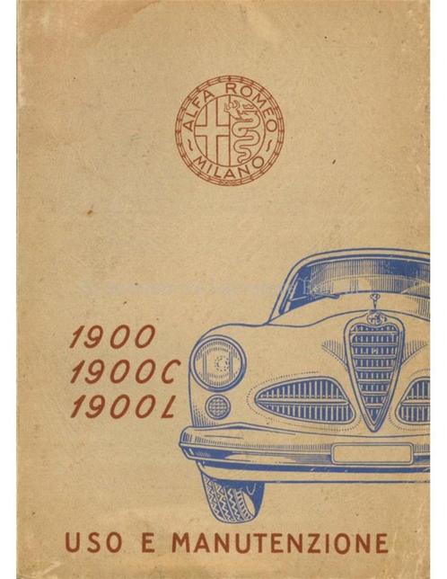 1952 ALFA ROMEO 1900 INSTRUCTIEBOEKJE ITALIAANS, Autos : Divers, Modes d'emploi & Notices d'utilisation