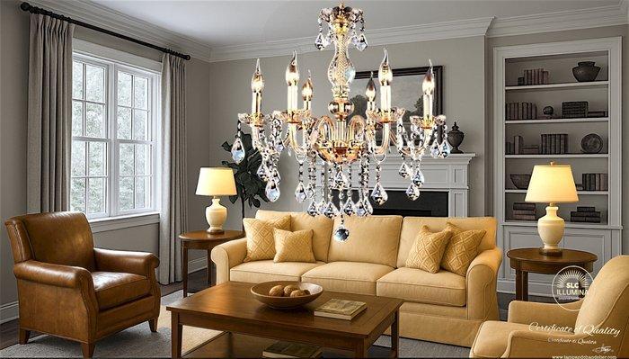 SLC Illumina - MG - Lustre - ECO Aurea6Luci - Cristal -, Antiek en Kunst, Kunst | Designobjecten