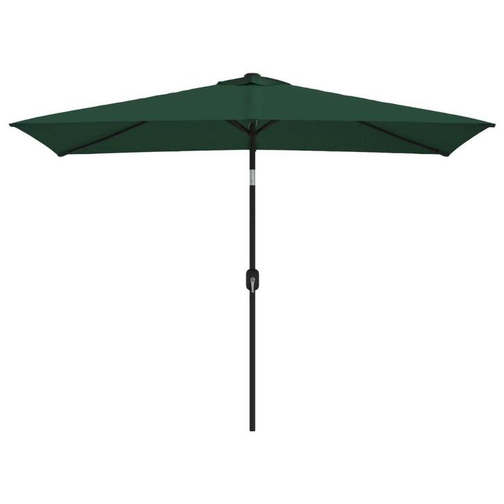 Grote Rechthoekige Parasol Groen | OP = OP | -59% Korting, Tuin en Terras, Parasols, 2 tot 3 meter, Kantelbaar, Nieuw, Stokparasol