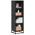 vidaXL Boekenkast 40x35x139 cm bewerkt hout zwart, Verzenden, Nieuw