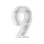 Witte Ballonnen Standaard 9 Jaar 81cm, Nieuw, Verzenden