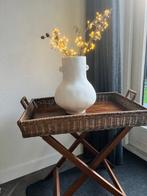 Bijzettafel (2) - Teak met rotan klassieke