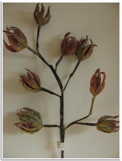 Magnolia x8 70cm. Rusty +Groen  foam Bloemen, Maison & Meubles, Accessoires pour la Maison | Plantes & Fleurs artificielles