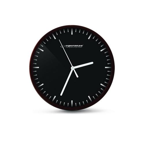 Esperanza Budapest EHC010K wandklok zwart 20 cm, Maison & Meubles, Accessoires pour la Maison | Horloges, Enlèvement ou Envoi