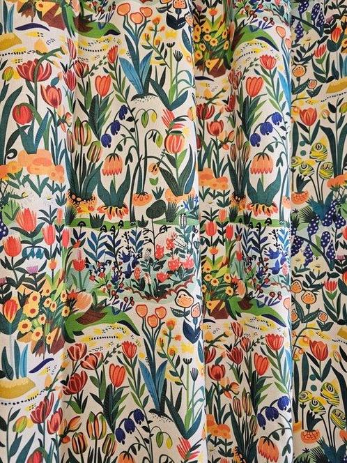 Textiel Fantastische bloemen ter afscheid aan Josef Frank, Antiek en Kunst, Antiek | Tapijten, Tafelkleden en Textiel
