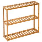 tectake Badkamerrek van bamboe 60x15x54,5cm - bruin, Huis en Inrichting, Verzenden, Nieuw