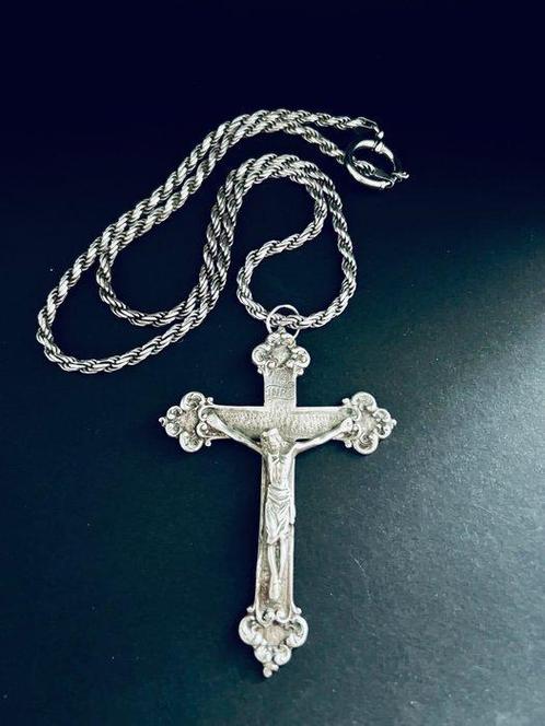 Croix - Argent - 1850-1900 - Croix et Chaîne Pastorale, Antiek en Kunst, Kunst | Niet-Westerse kunst
