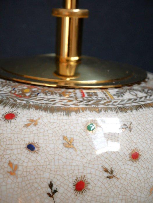 Lamp - Porselein, Messing - gemaakt in Duitsland, Antiek en Kunst, Kunst | Designobjecten