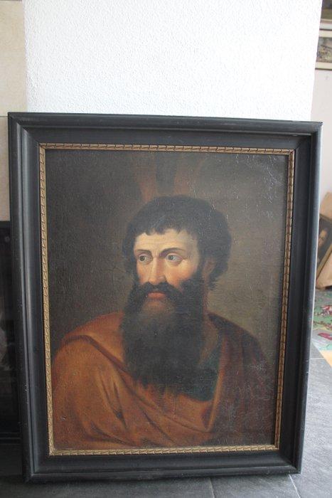 Europäische Schule (XVII-XVIII) - Portrait eines Heiligen, Antiek en Kunst, Kunst | Schilderijen | Klassiek