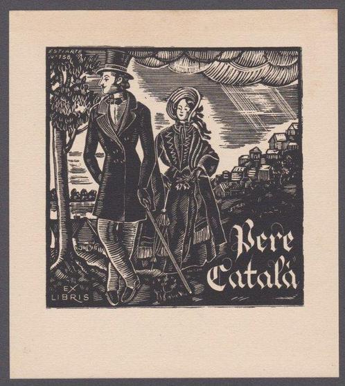 43 Ex-Libris van Spaanse graveurs - Ex libris, Antiek en Kunst, Antiek | Boeken en Manuscripten