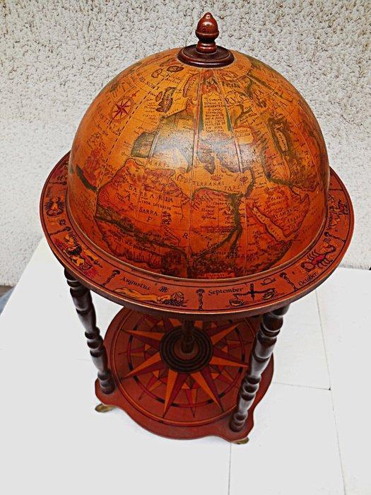 Bar - bois deucalyptus - Boissons Globe Home Bar, Antiek en Kunst, Curiosa en Brocante