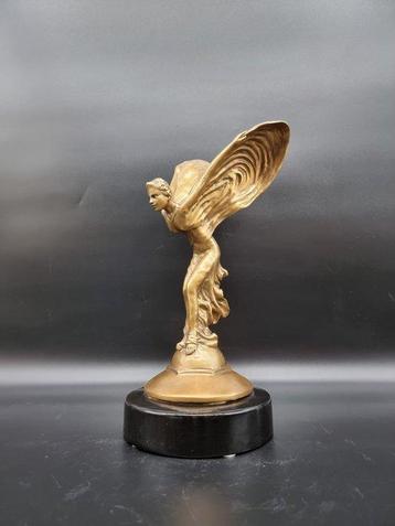 Beeld, Rolls Royce Bronze on Ceramic - 33 cm - Brons,