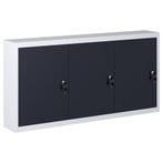 vidaXL Gereedschapskast voor aan de wand metaal grijs en, Doe-het-zelf en Bouw, Verzenden, Nieuw